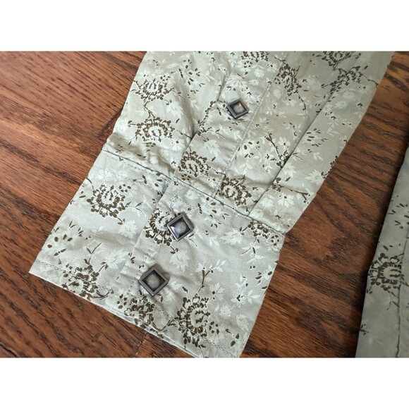 Larry Mahan Western Shirt Diamond Pearl Snap Men XL Paisley Floral Sawtooth - Picture 3 of 12